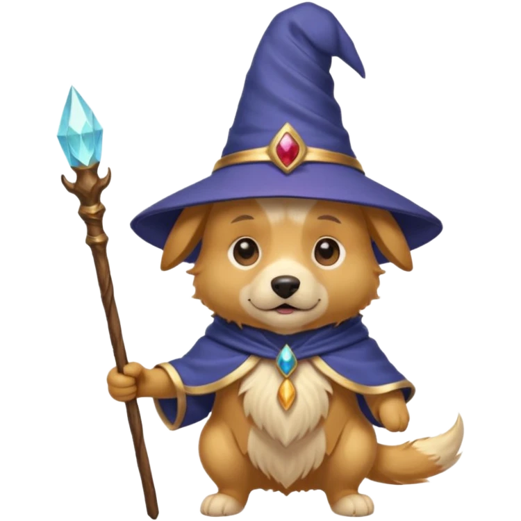 Dog wizard emoji
