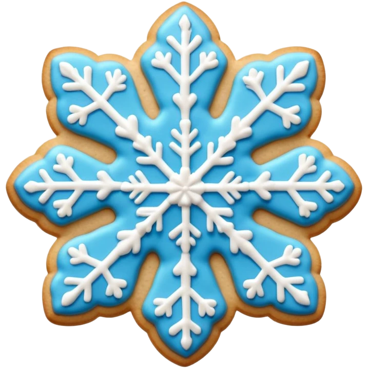 Christmas cookie snowflake emoji