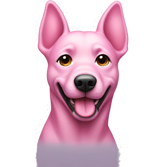 pink dog emoji