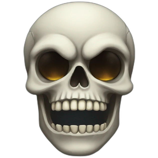 A scary skull emoji