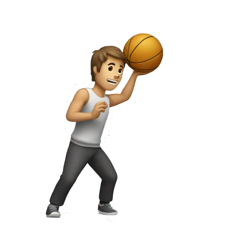 a guy throwing a small ball emoji