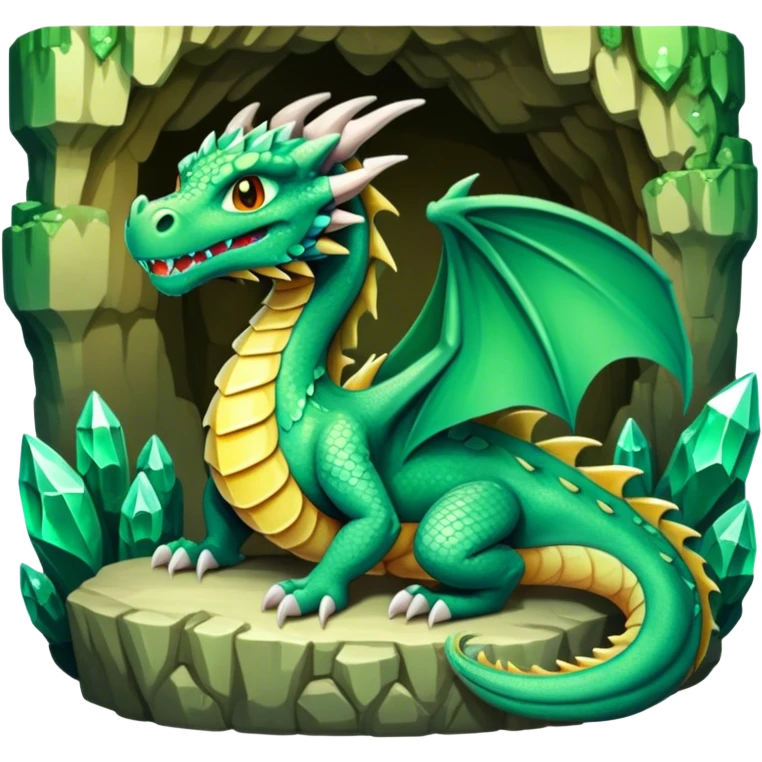Dragon in a cave emoji
