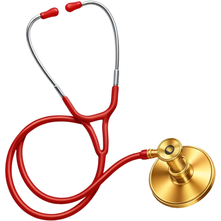 gold and red stethoscope  emoji