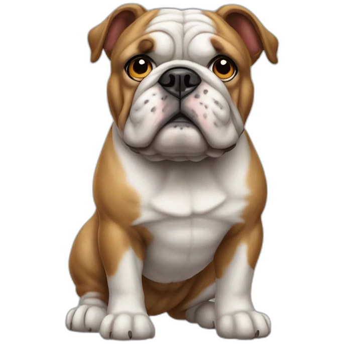 Dog Bulldog full-height emoji