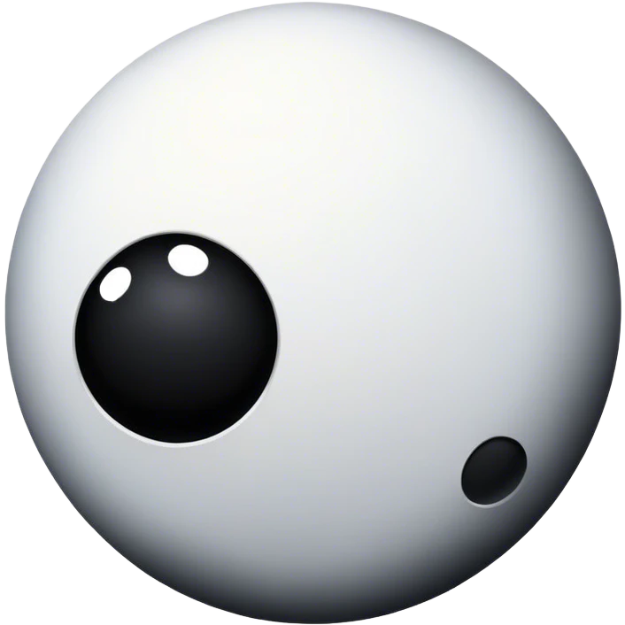 black and white planet emoji