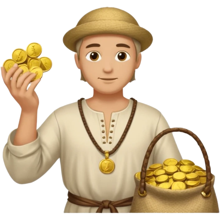 a white merchant in medieval time  emoji