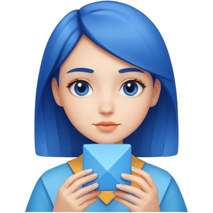 girl with a square emoji