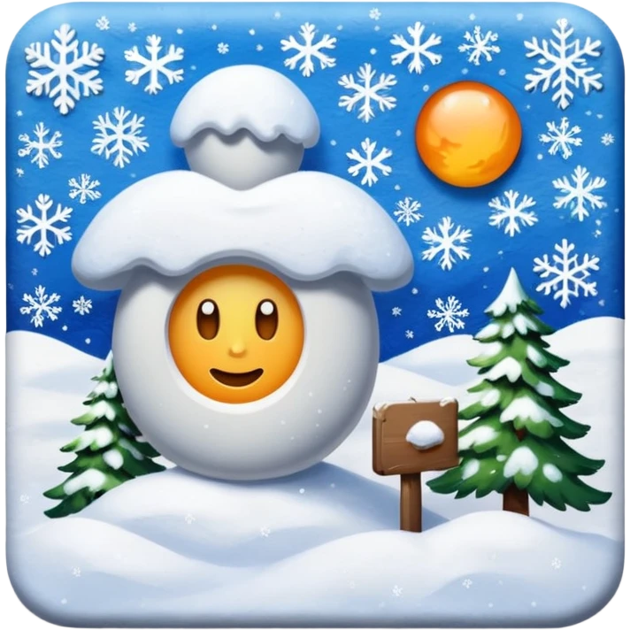 thumbnail picture mac os, painting on wall, snow emoji