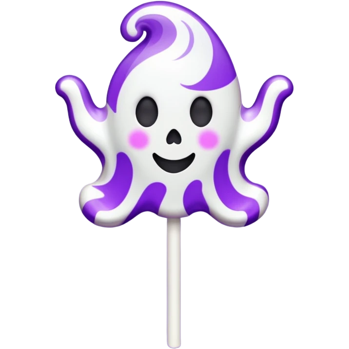 ghost lolipop purple and white emoji