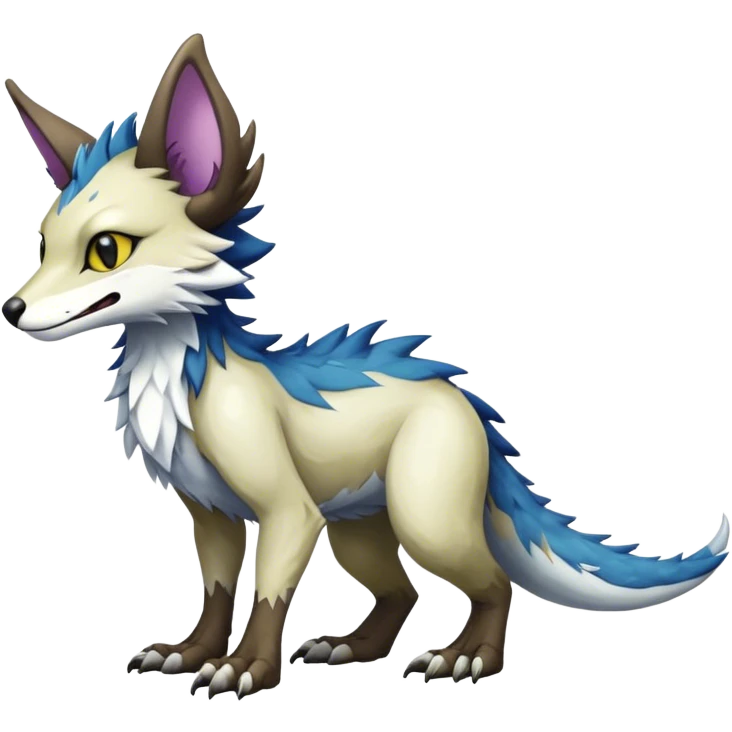 Epic Feral Rare Fantasy shiny cool Vernid-Sergal-Trico-species by LiLaiRa, random markings, tufted tail, tufted ears, full body emoji