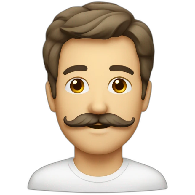 Personne avec une moustache carré emoji