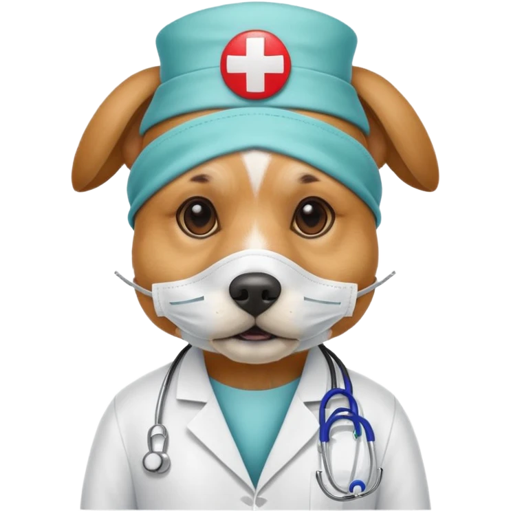 doctor dog Wearing Medical Mask emoji