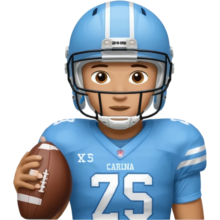 college football player Carolina Blue emoji