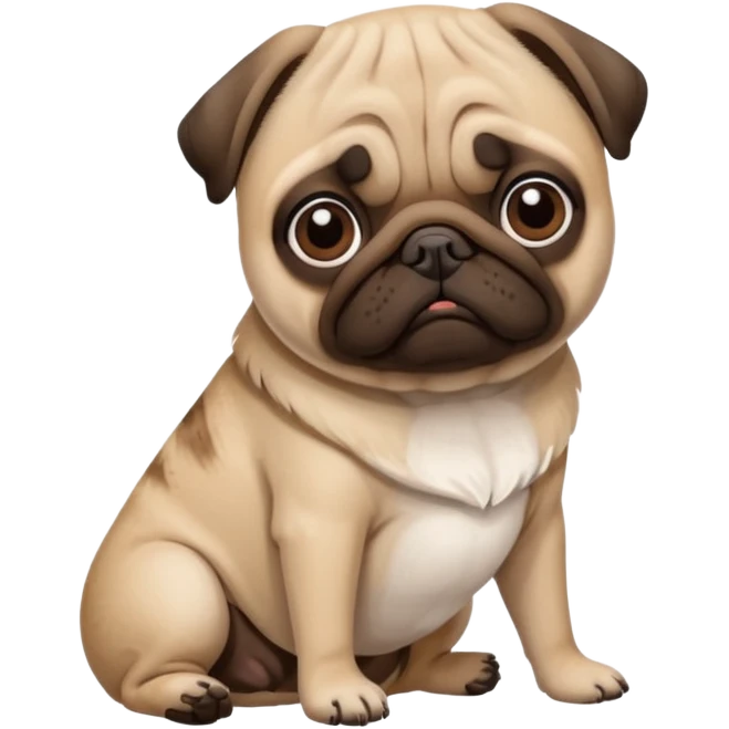 Pug with a broken left leg  emoji