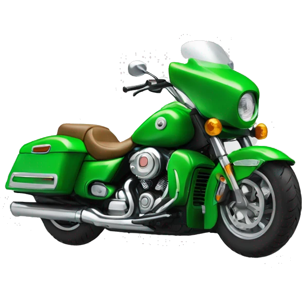 chenille verte en moto emoji
