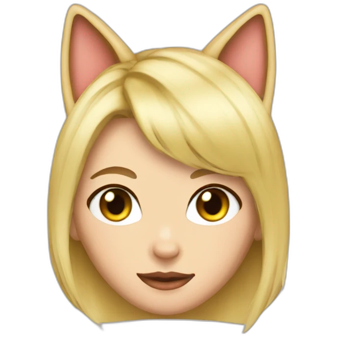 sexy blonde cat ears emoji
