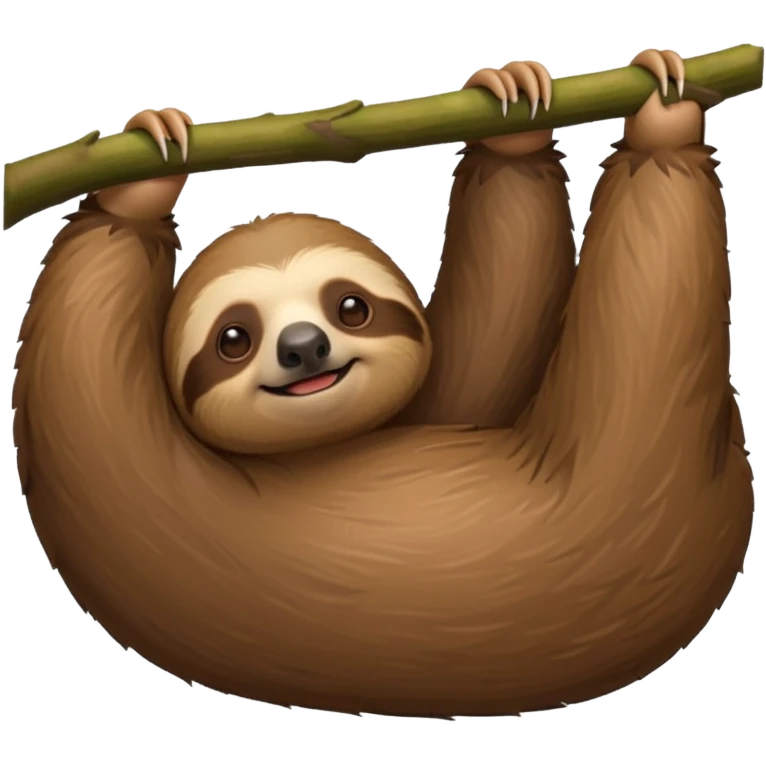 Сделай эмоджи ленивца в лежачем положении  emoji