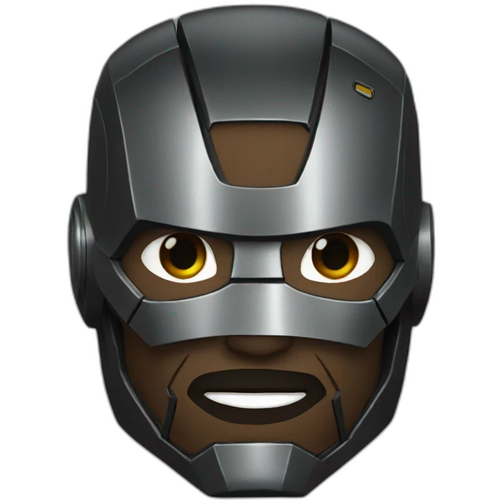 Black iron man emoji