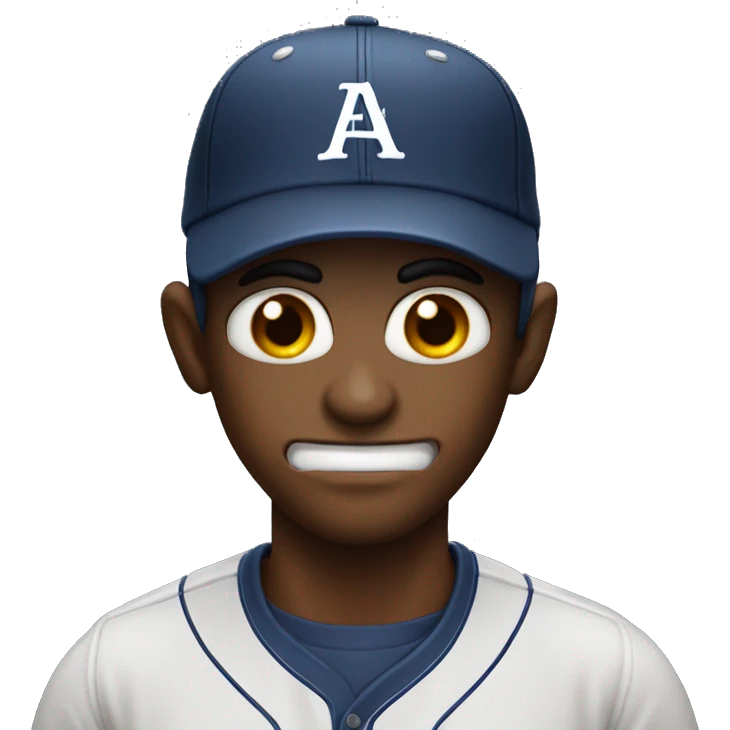 Demon wih eyes in baseball cap emoji