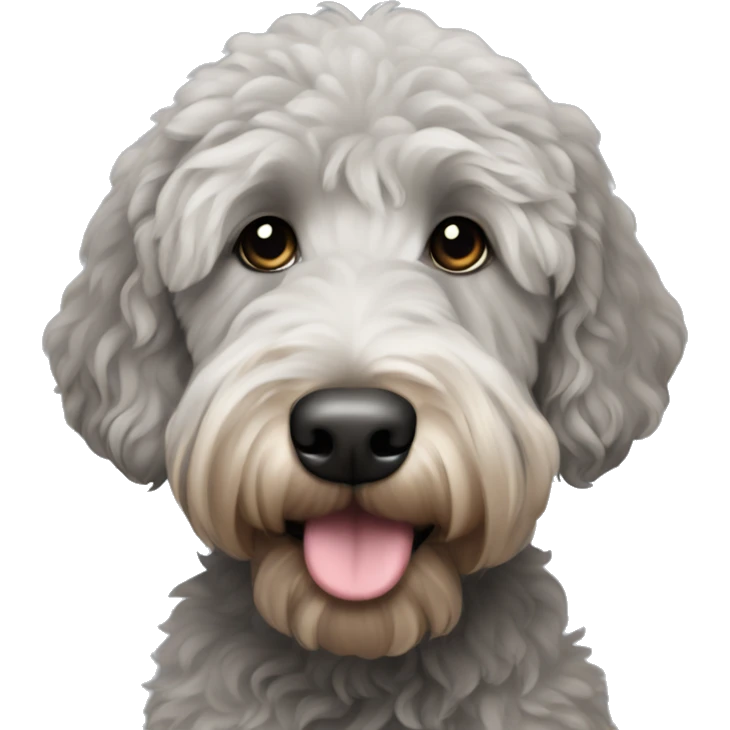Grey goldendoodle emoji