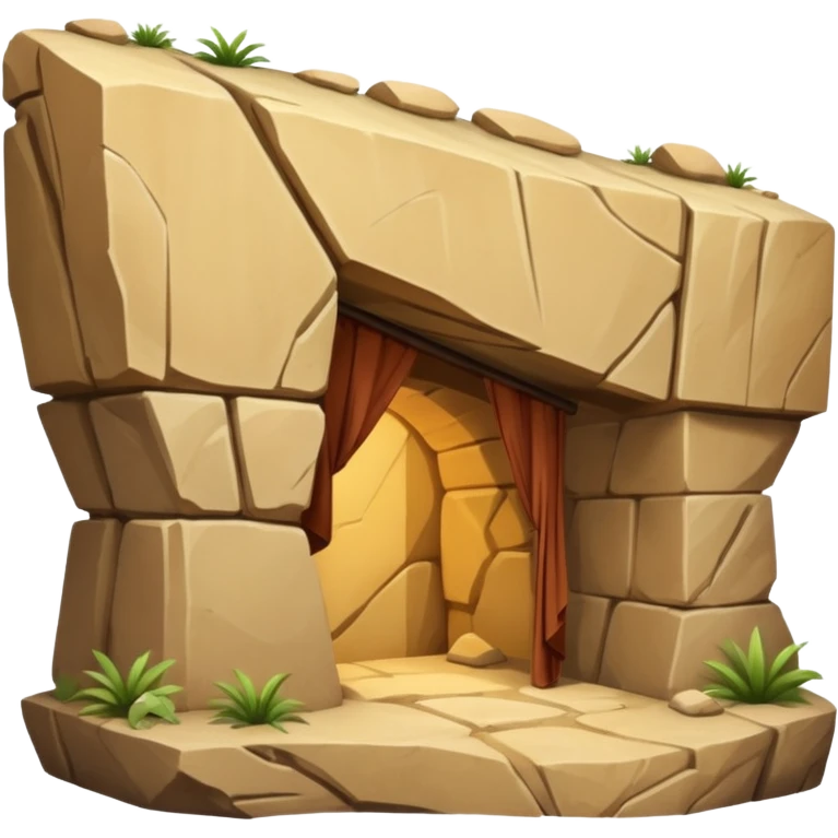 rock overhang , shelter. emoji