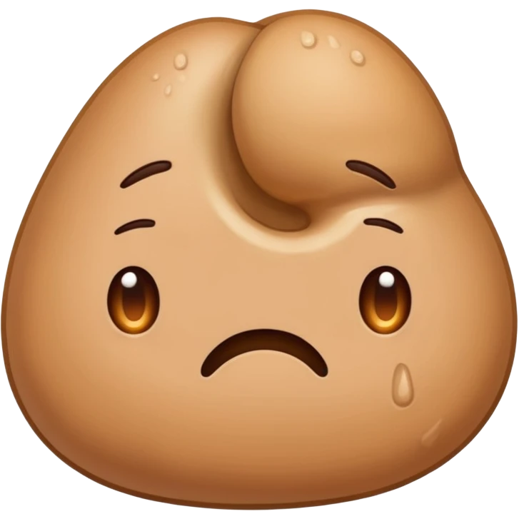 realistic cartoon butt with cartoon diarrhea smeared on it emoji
