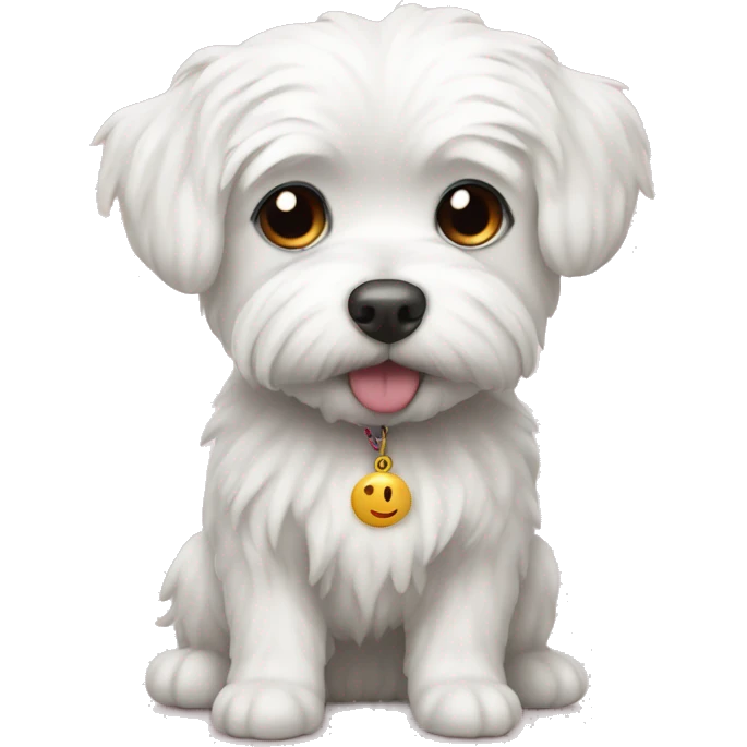 Maltese and toy emoji