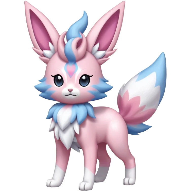 Sylveon-Delcatty-Fakémon-hybrid-creature (full body)  emoji