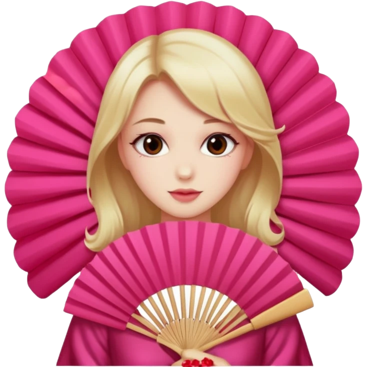 Clean girl pink fan and I love rose emoji