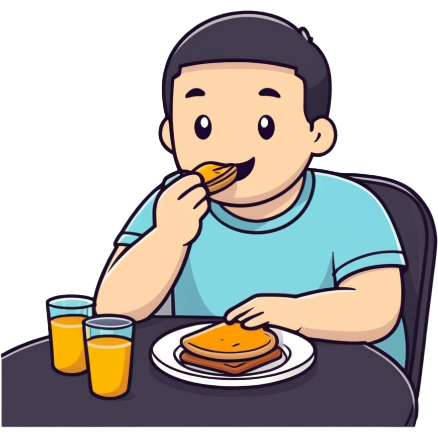Armando eating breakfast emoji
