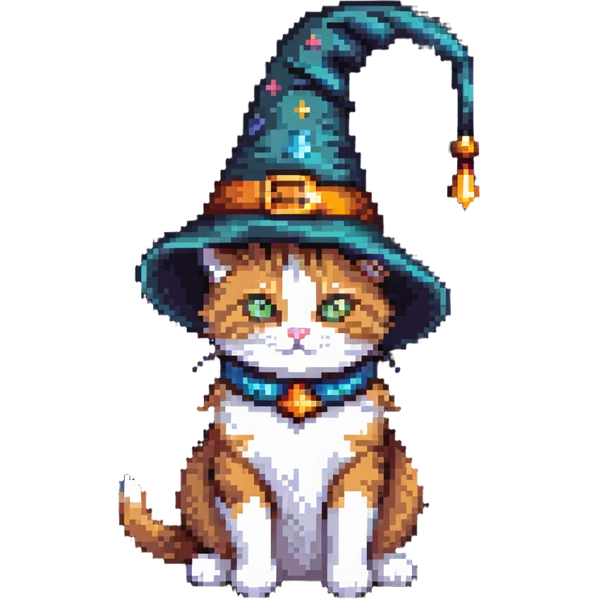 cute cat wizard emoji