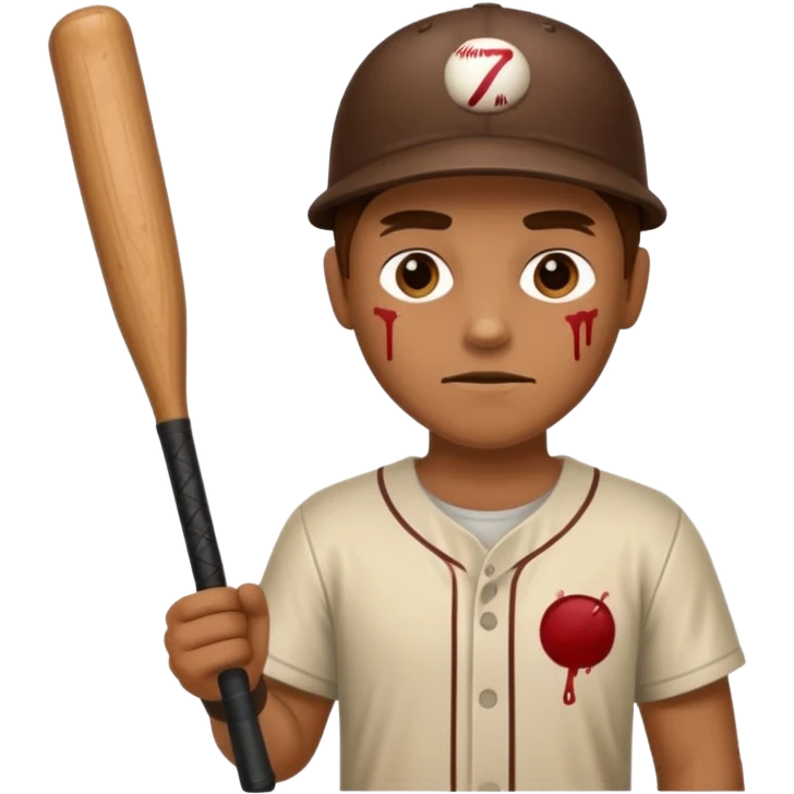 A wood guy and i av a base ball bate with 1% blood emoji