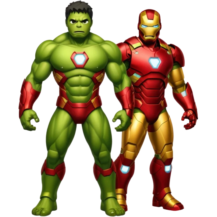 Homem de ferro misturado com Hulk emoji