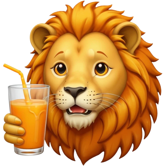 lion with juicwe emoji