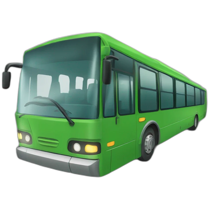 Autobús urbano verde emoji