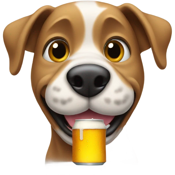 Dog drinking beer  emoji