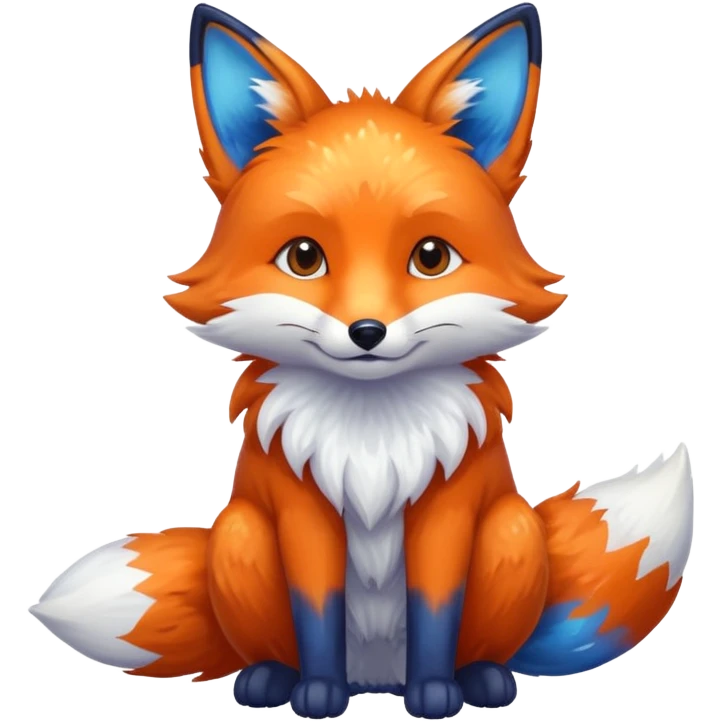 a galaxy print fox emoji