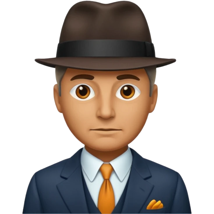 Retro Mobster with different colored suit and hat emoji