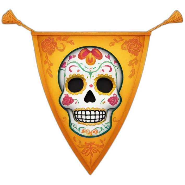 pennant dia de los muertos emoji