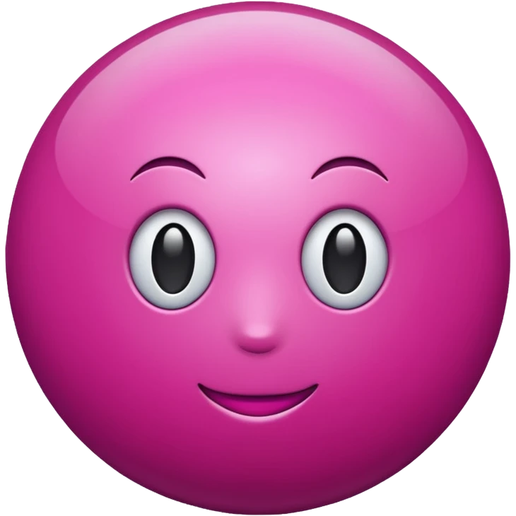 magenta color sphere. Negative : Emoji. emoji