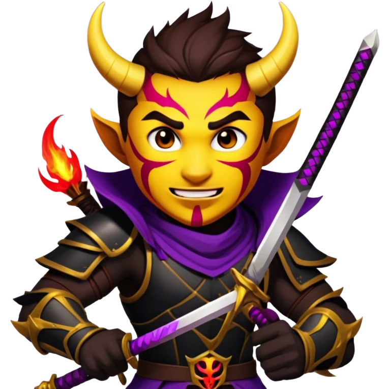 Demon-Horned Warrior emoji
