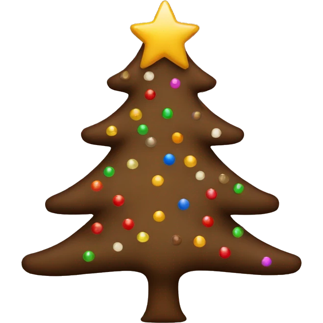 brown christmas tree emoji
