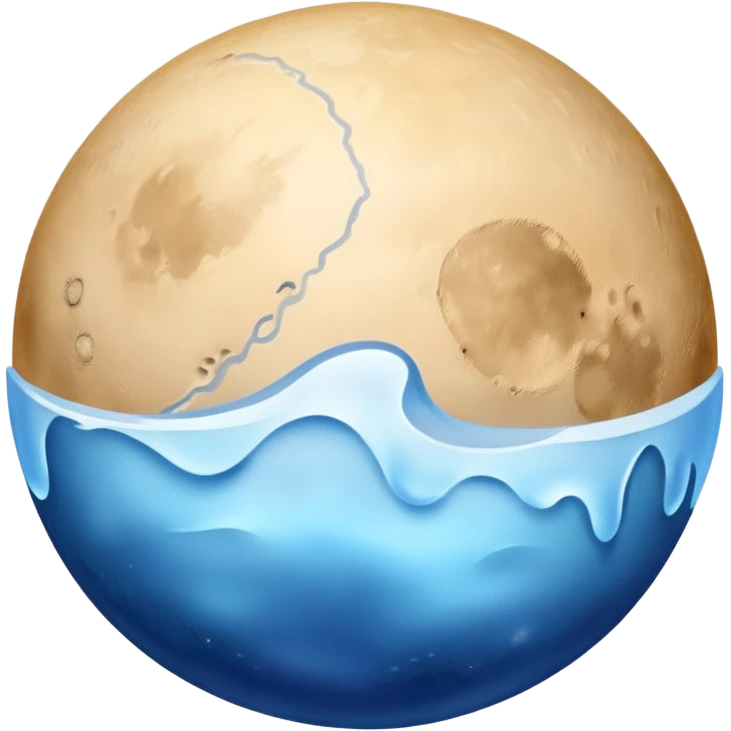 Pluto but in a blue color emoji