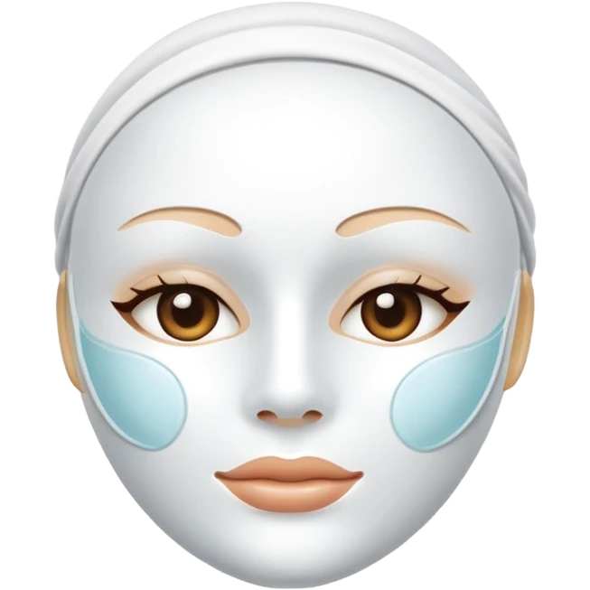 a white skincare beauty mask pack for face, without real person's face emoji