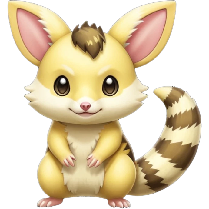 Scaley Phosphorescent Solar Furret-Pichu-animal emoji