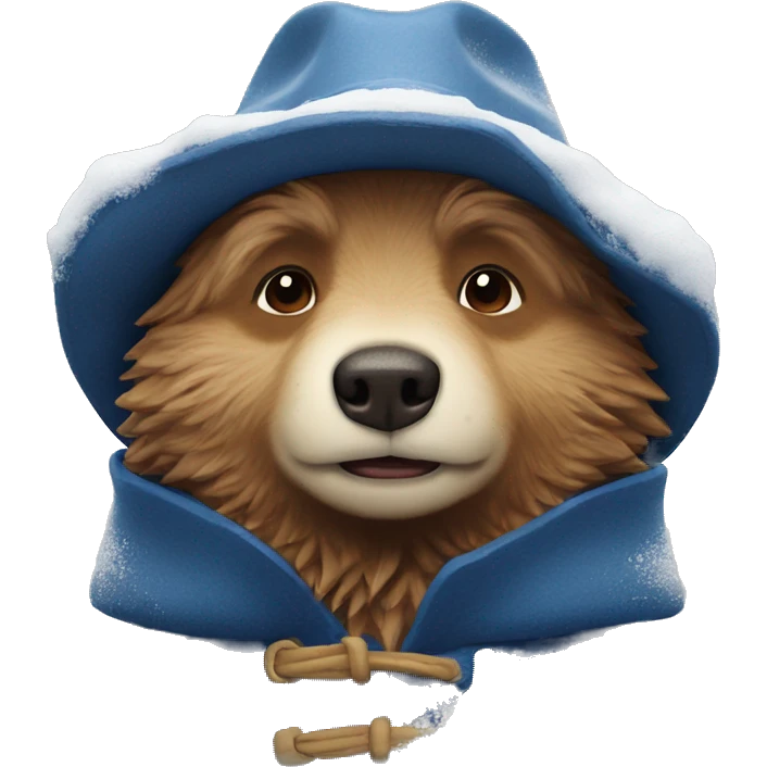 Paddington covered by snow emoji