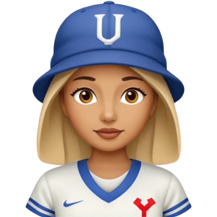 woman jersey and hat emoji