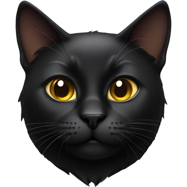 Black cat looking cool emoji