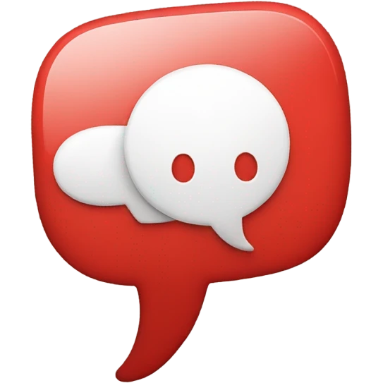 red speech bubble  emoji