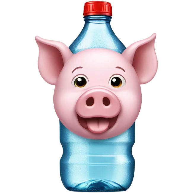 Pig on a soda bottle  emoji